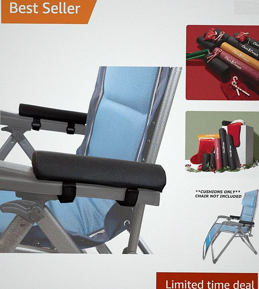 Comfort-Enhancing Zero Gravity Chair Arm Rest Cushion for Outdoor Relaxation