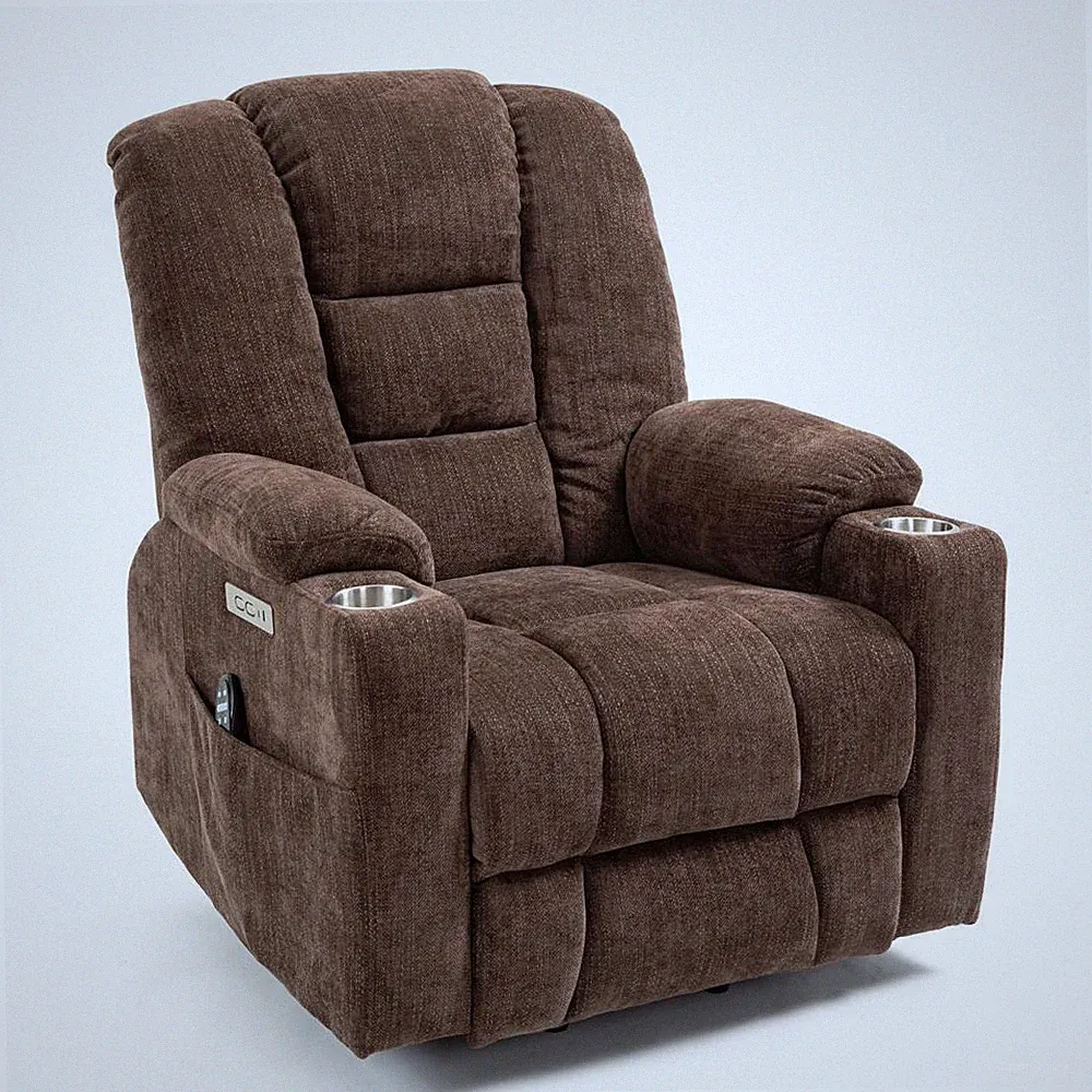 High-quality Chenille Fabric Large Power Lift Recliner Chair for Elderly
