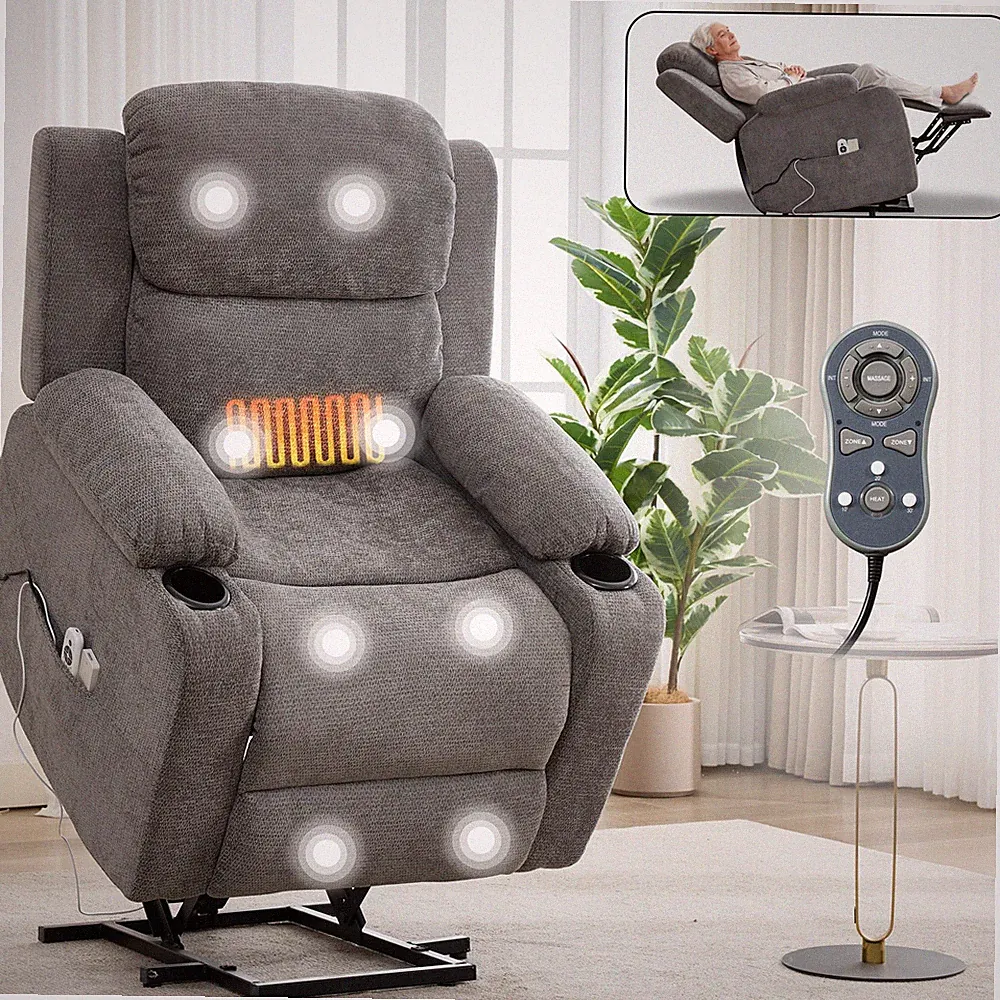 Infinite Position Single Motor Up to 350 LBS Power Lift Recliner Chair Elderly