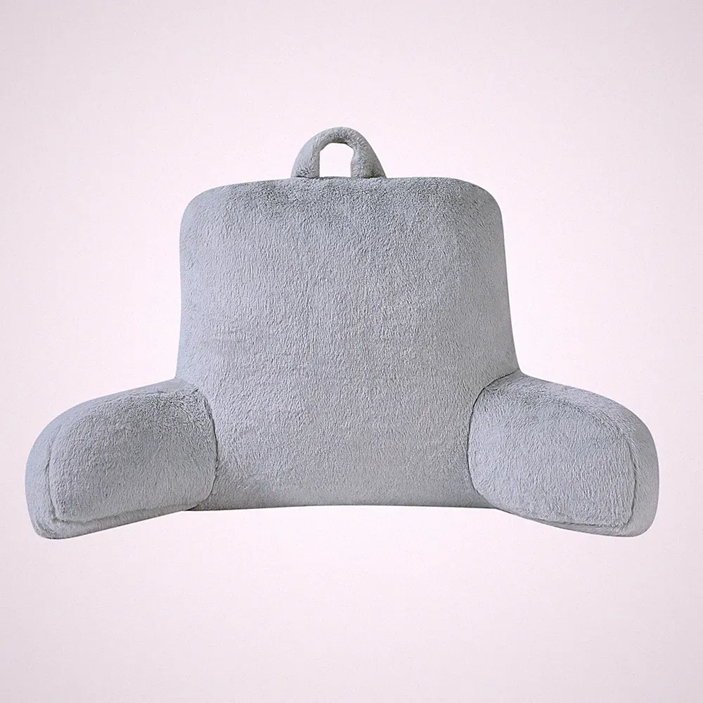Plush Backrest Pillow Bed Cushion Support Reading Back Rest Arms Chair Lounger