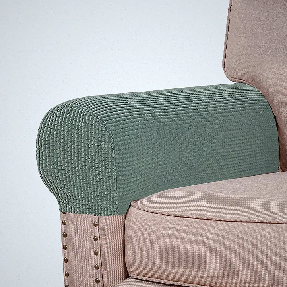 Turquoize Stretch Armrest Covers for Chairs and Sofas Couch Arm Covers for So...