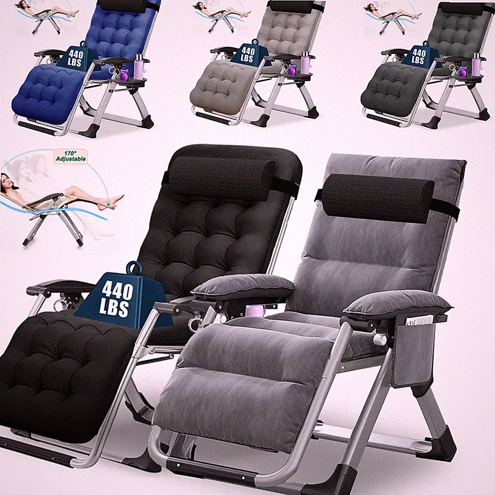 Zero Gravity Chair Reclining Beach Sun Patio Chaise Chair Set Lounger Guest Rest